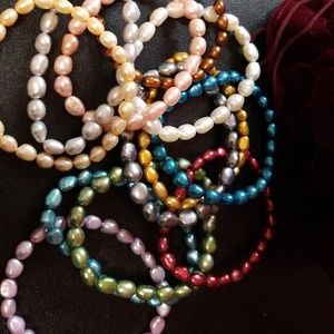 Freshwater Pearl Stretch Bracelets